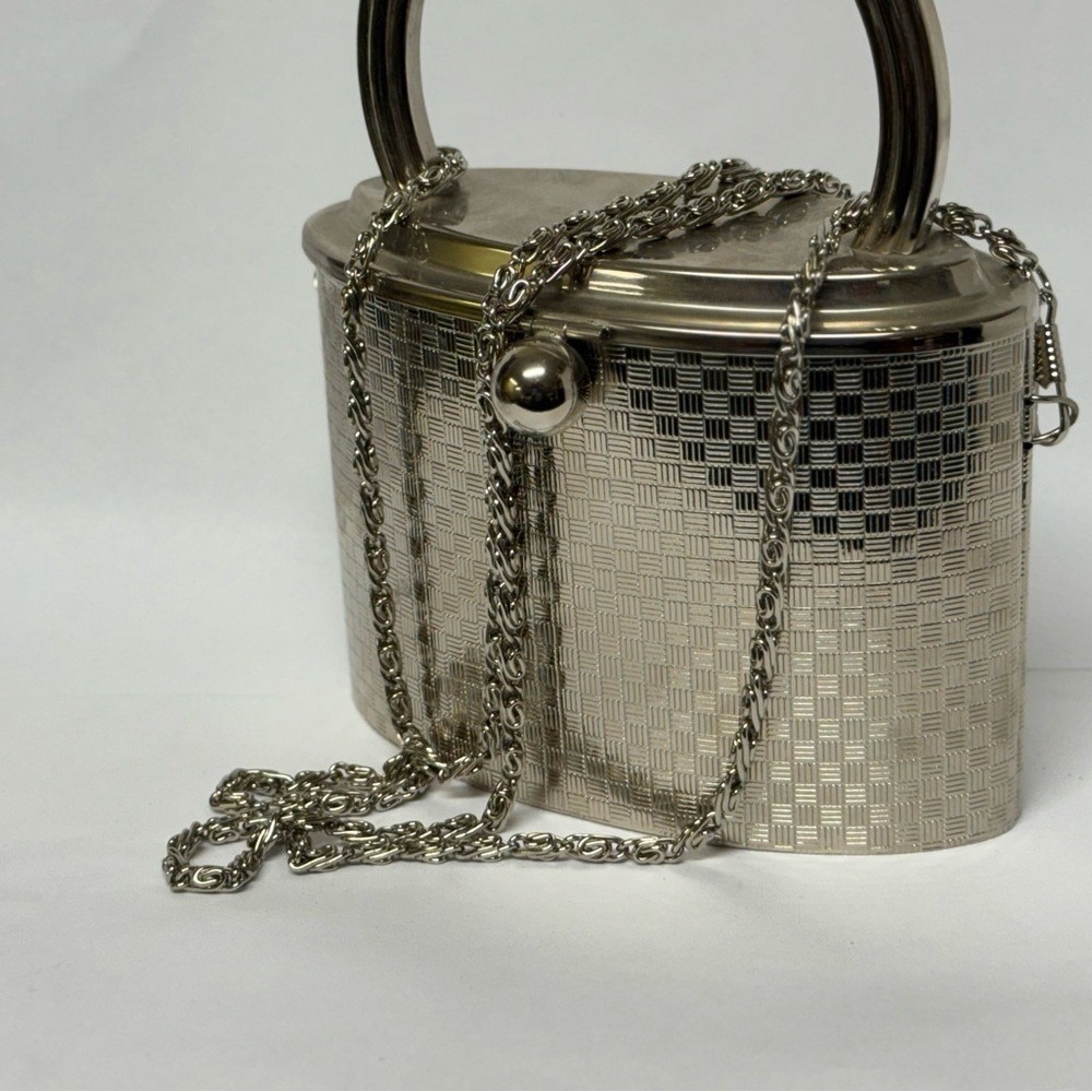 Sasha New York silver tone Evening Bag EUC - Picture 4 of 13